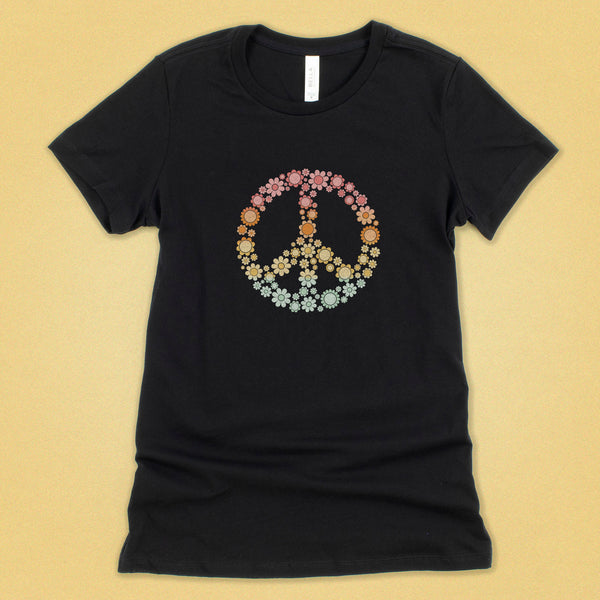 Mini Flower Peace Sign Women's Tee
