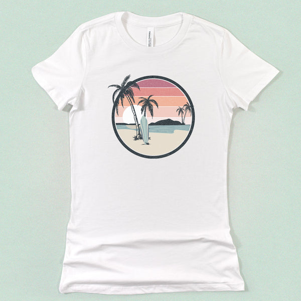 Tropical Beach Surfer Women's Tee