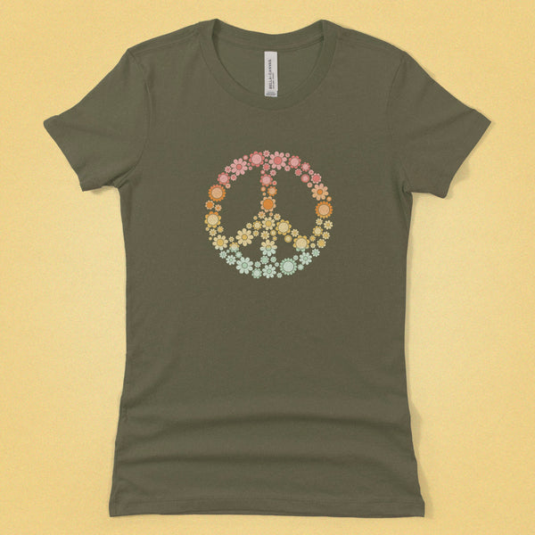 Mini Flower Peace Sign Women's Tee