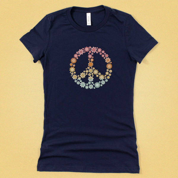 Mini Flower Peace Sign Women's Tee