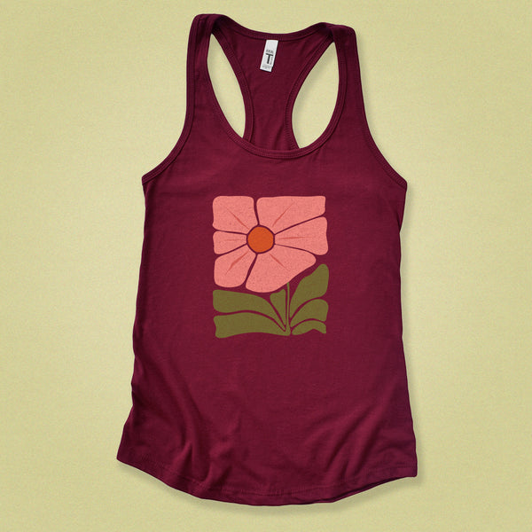 Modern Bold Flower Tank Top
