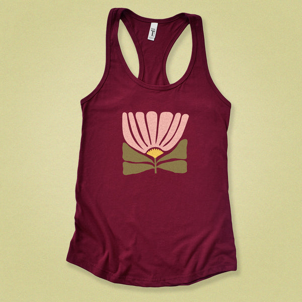 Modern Abstract Flower Flowers Tank Top