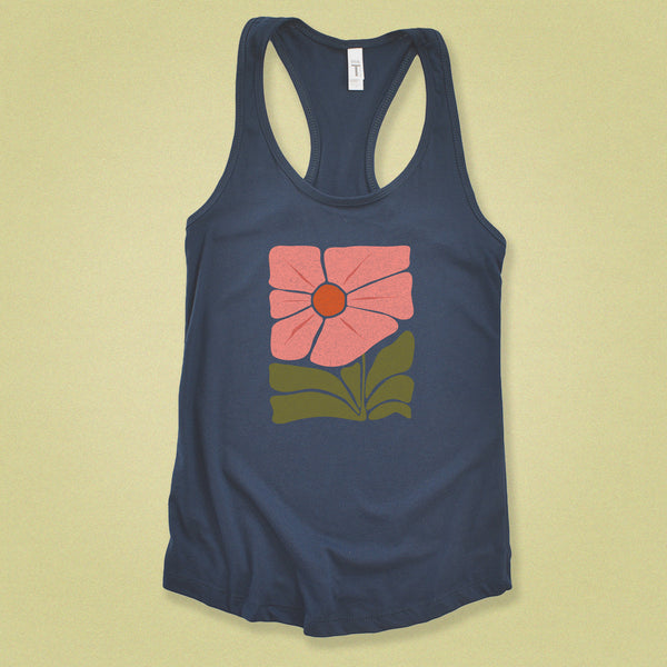 Modern Bold Flower Tank Top