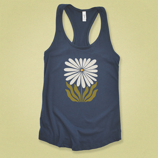 Modern Daisy Flower Tank Top