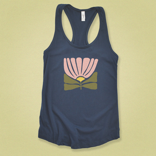 Modern Abstract Flower Flowers Tank Top
