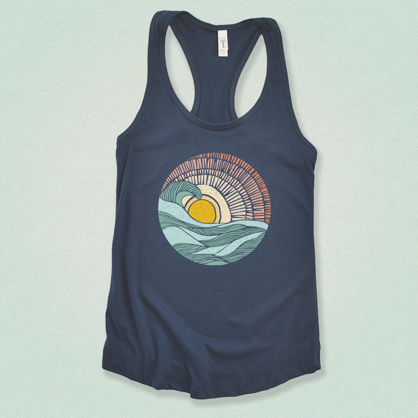 Barrel Wave Sunset Tank Top