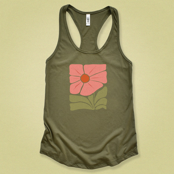 Modern Bold Flower Tank Top