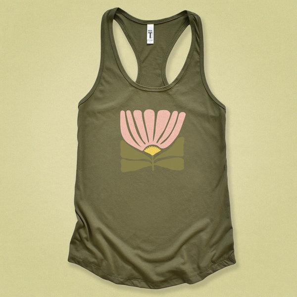 Modern Abstract Flower Flowers Tank Top