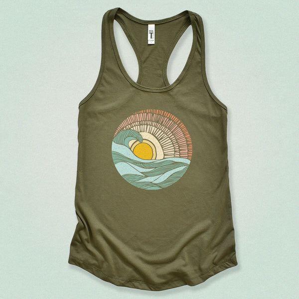 Barrel Wave Sunset Tank Top
