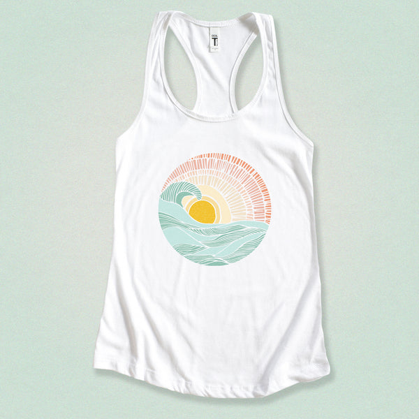 Barrel Wave Sunset Tank Top