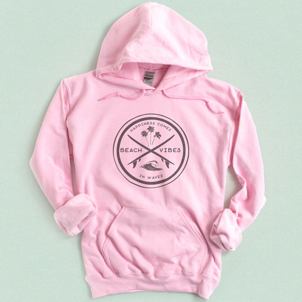 Happiness Comes In Waves Hooded Sweatshirt