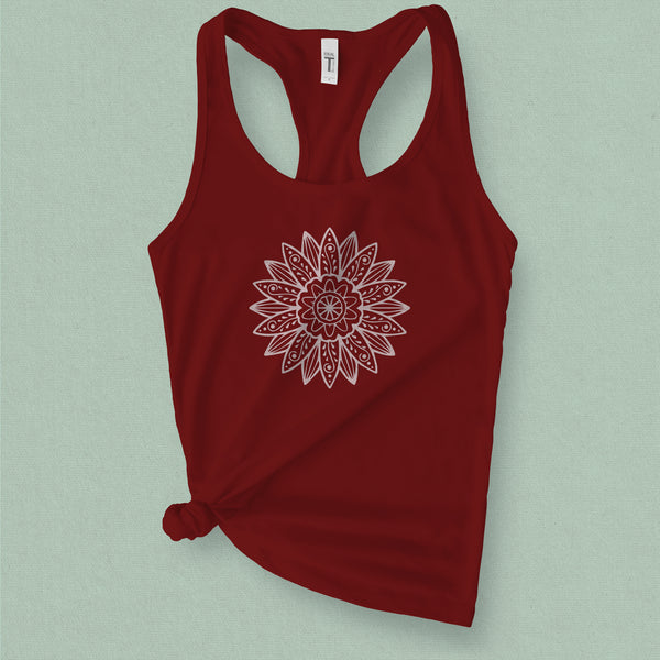 Abstract Summer Flower Tank Top - MoxiCali