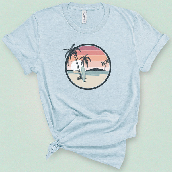 Tropical Beach Surfer Classic Tee