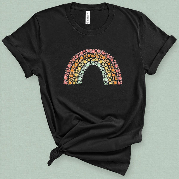 Mini Flower Rainbow Graphic Tee - MoxiCali