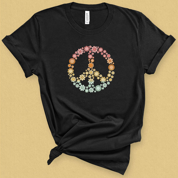 Mini Flower Peace Sign Graphic Tee - MoxiCali