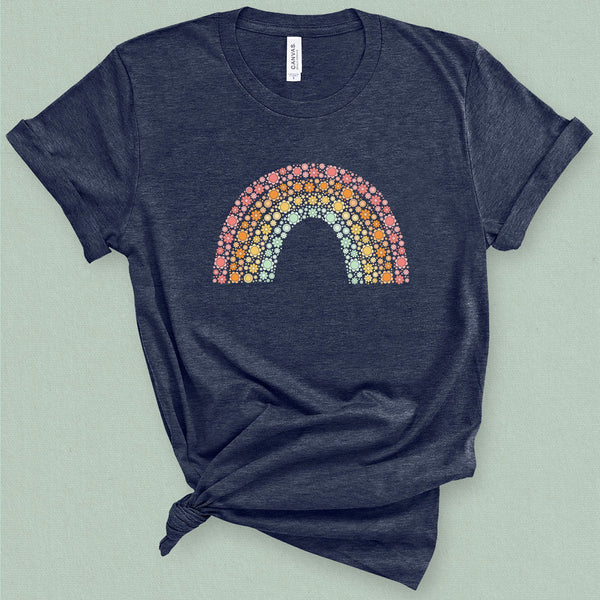 Mini Flower Rainbow Graphic Tee - MoxiCali