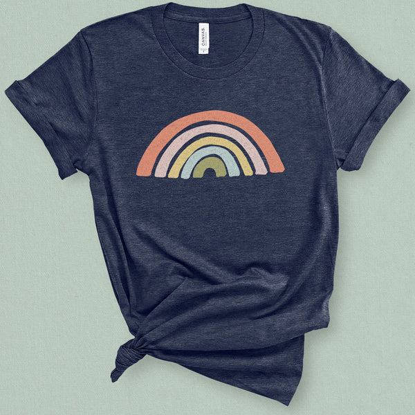 Pastel Rainbow Graphic Tee - MoxiCali