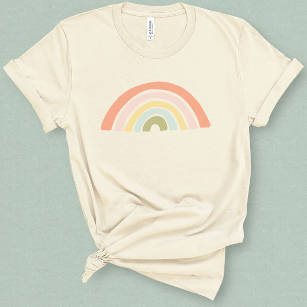 Pastel Rainbow Graphic Tee - MoxiCali