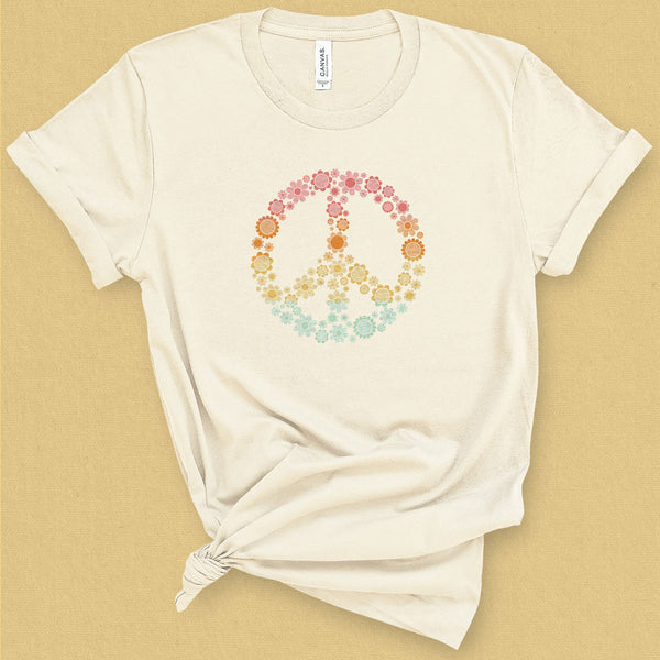 Mini Flower Peace Sign Graphic Tee - MoxiCali