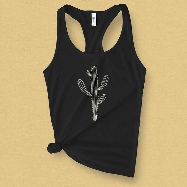 Cactus Graphic Tank Top - MoxiCali