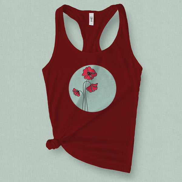 Poppy Graphic Tank Top - MoxiCali
