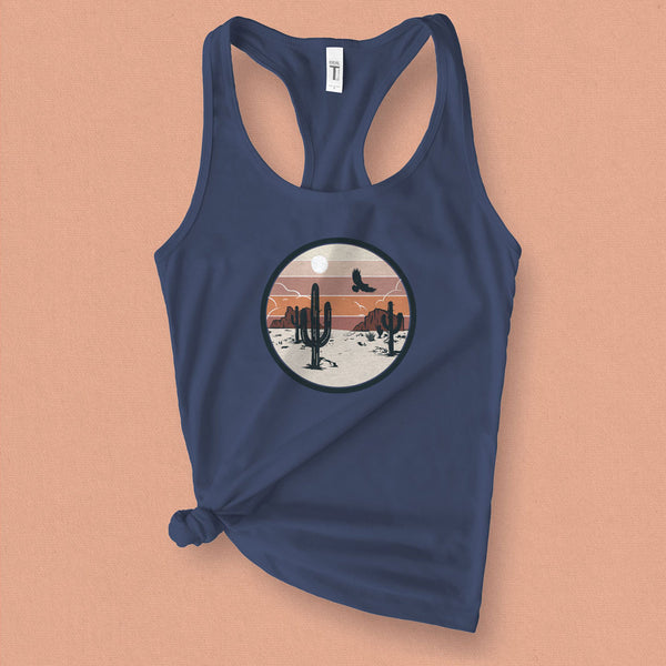Desert Cactus Graphic Tank Top - MoxiCali