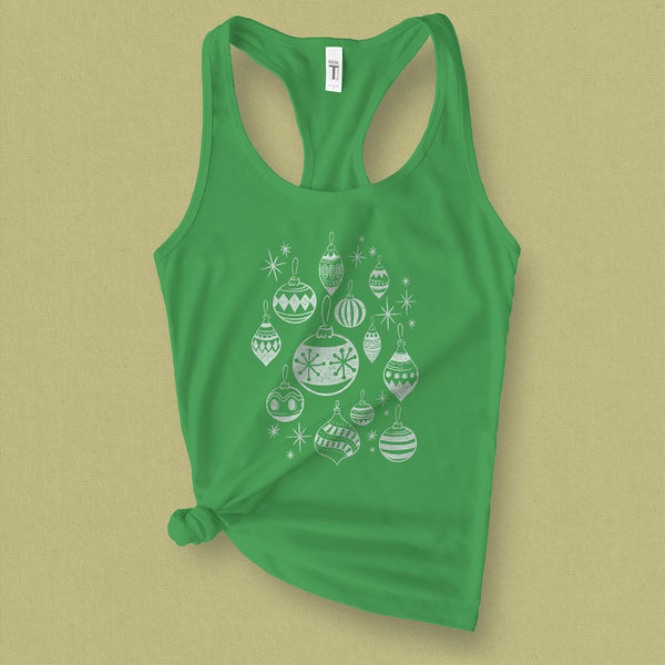 Christmas Ornaments Graphic Tank Top - MoxiCali
