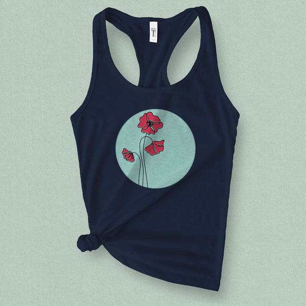 Poppy Graphic Tank Top - MoxiCali