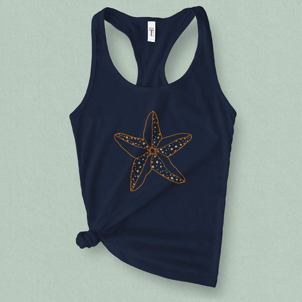 Starfish Graphic Tank Top - MoxiCali