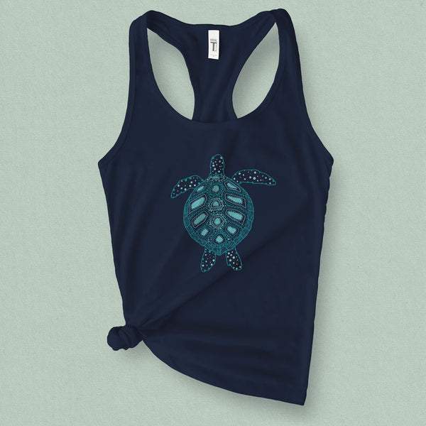 Sea Turtle Graphic Tank Top - MoxiCali