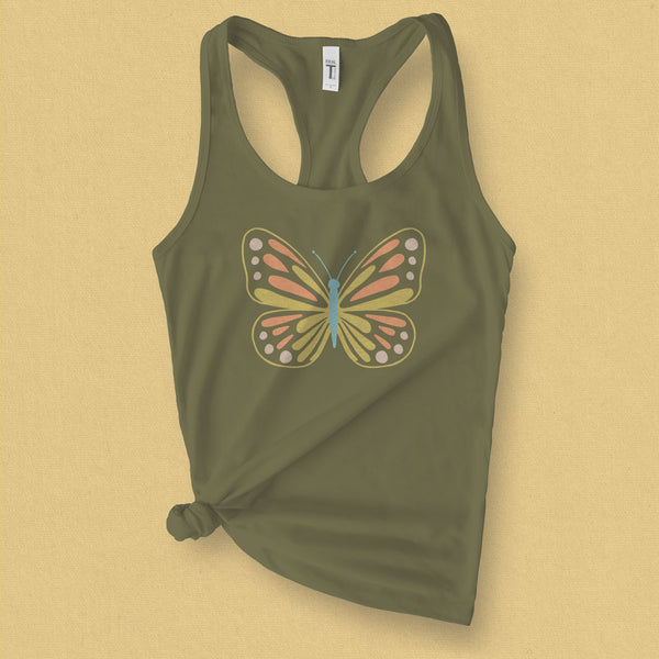 Abstract Butterfly Tank Top - MoxiCali