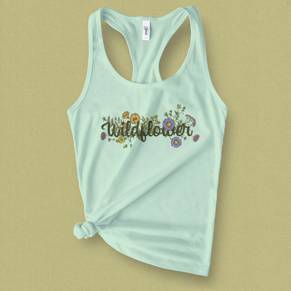 Wildflower Graphic Tank Top - MoxiCali