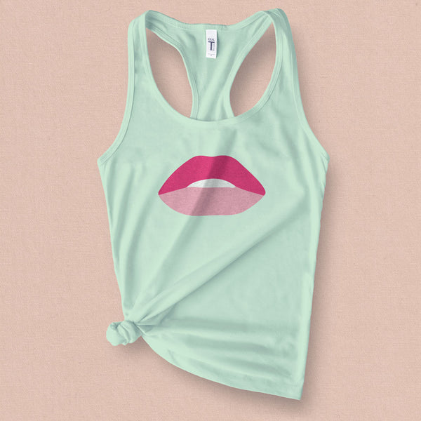 Lips Graphic Tank Top - MoxiCali