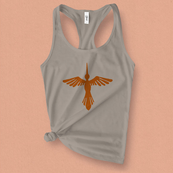 Boho Hummingbird Graphic Tank Top - MoxiCali
