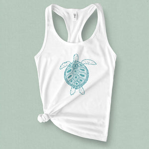 Sea Turtle Graphic Tank Top - MoxiCali