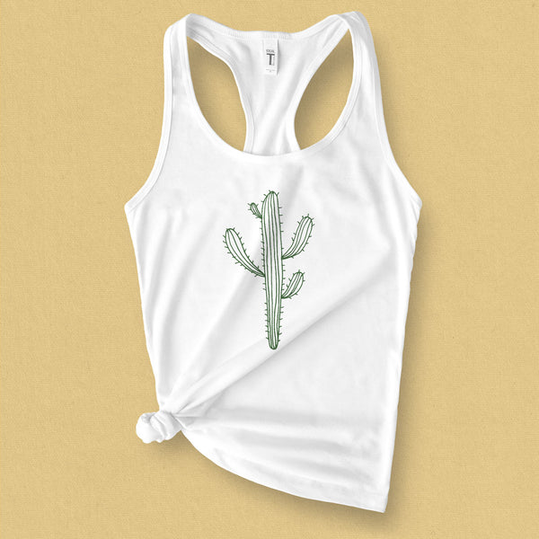 Cactus Graphic Tank Top - MoxiCali