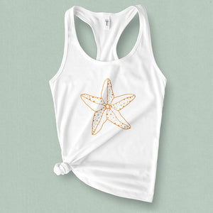 Starfish Graphic Tank Top - MoxiCali