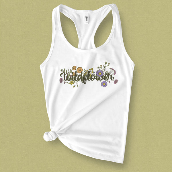 Wildflower Graphic Tank Top - MoxiCali