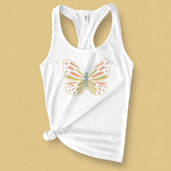 Abstract Butterfly Tank Top - MoxiCali