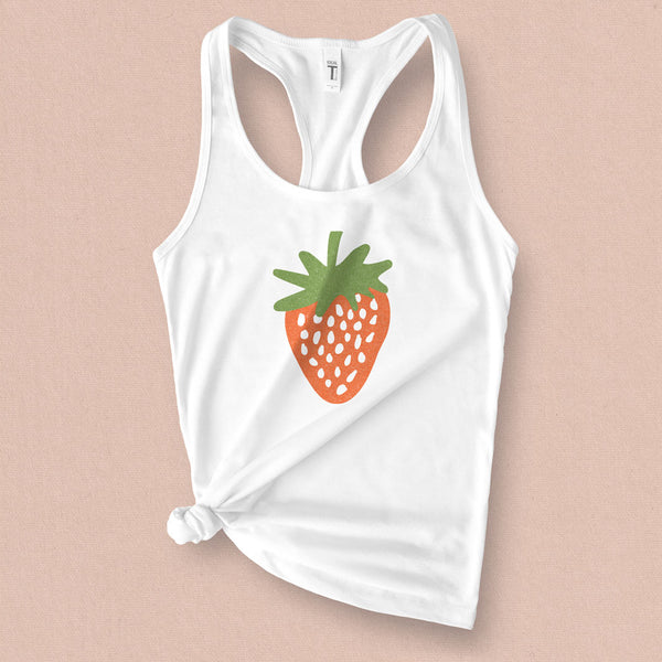 Strawberry Graphic Tank Top - MoxiCali