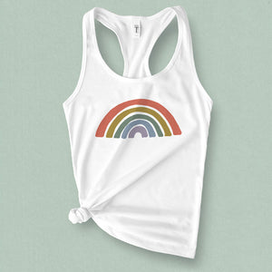 Retro Rainbow Graphic Tank Top - MoxiCali