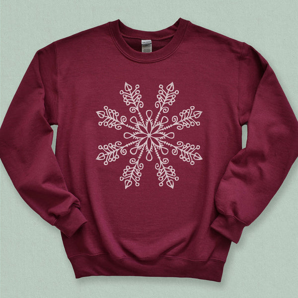 Retro Boho Snowflake Graphic Sweatshirt - MoxiCali