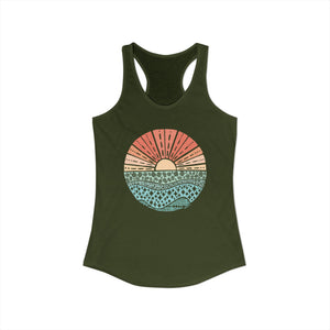 Tribal Flower Sunset Tank Top