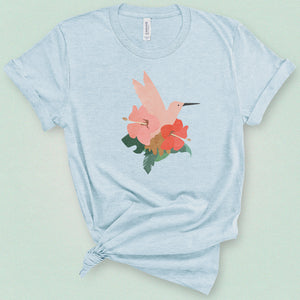 Tropical Hibiscus Hummingbird Classic Tee