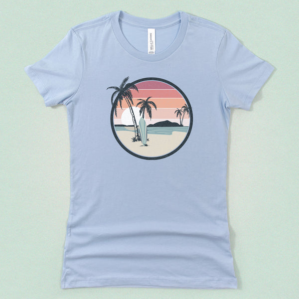 Tropical Beach Surfer Women's Tee