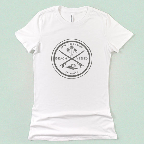 Happiness Comes In Waves Women's Tee