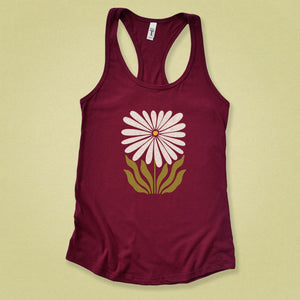 Modern Daisy Flower Tank Top