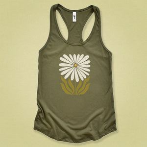 Modern Daisy Flower Tank Top