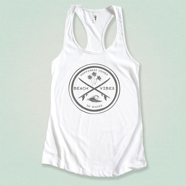Happiness Comes In Waves Tank Top