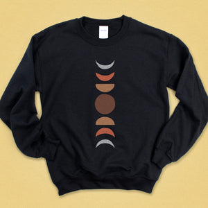 Terracotta Moon Phase Crewneck Sweatshirt